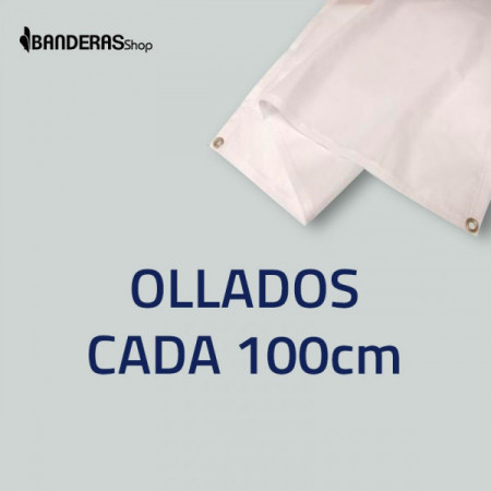 Pancarta ollados cada 100cm