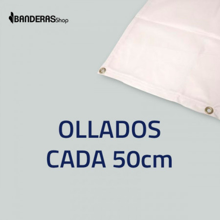 Pancarta ollados cada 50cm
